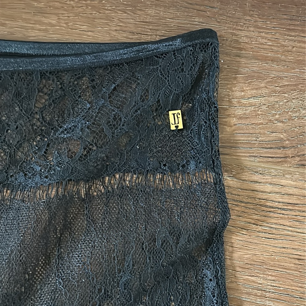 Tt Black Long Lace Biker Short 3 - Picture 3 of 11